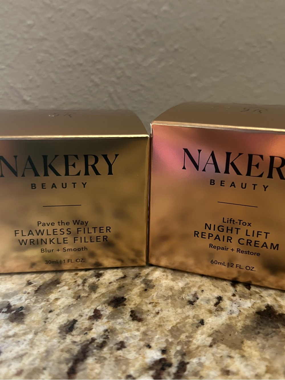 Nakery Beauty Gold Flawless Filter Wrinkle Filler & Night Lift Repair Cream Set